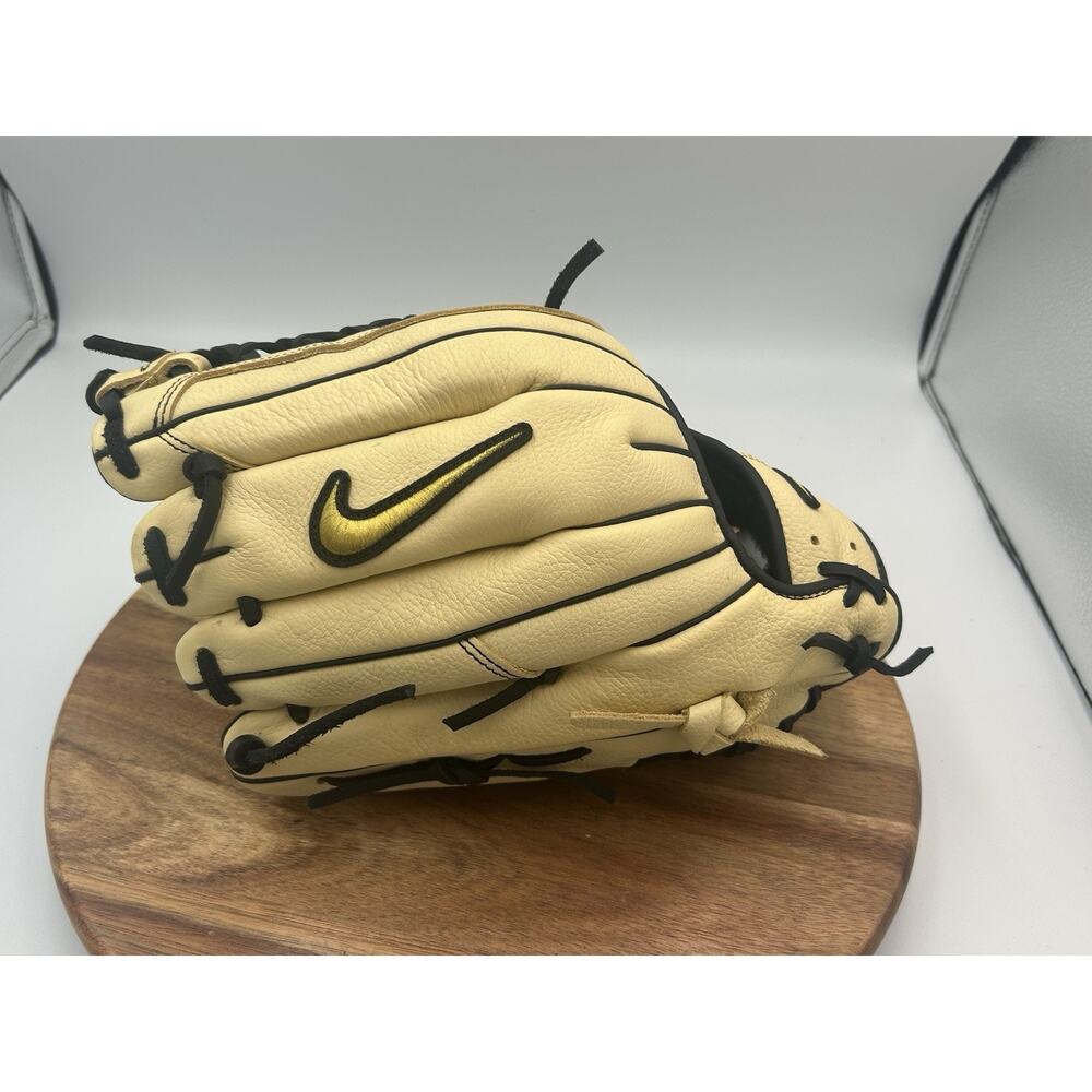 Nike Alpha Edge Youth Baseball Glove 12” LHT Tan Black Leather Deep Pocket New